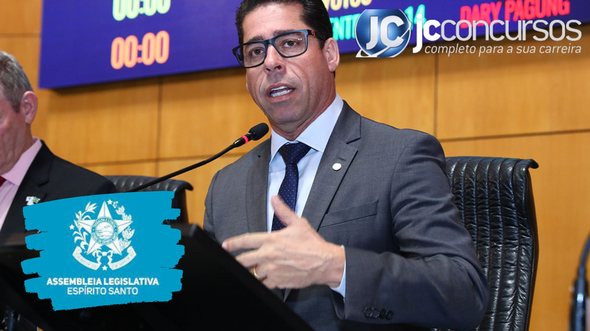None - Concurso Assembleia Legislativa ES: presidente Marcelo Santos Crédito Lucas Costa AL ES