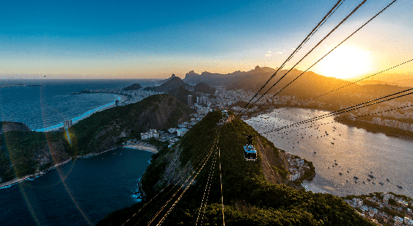 Concurso CRMV RJ: vista aérea da cidade do Rio de Janeiro