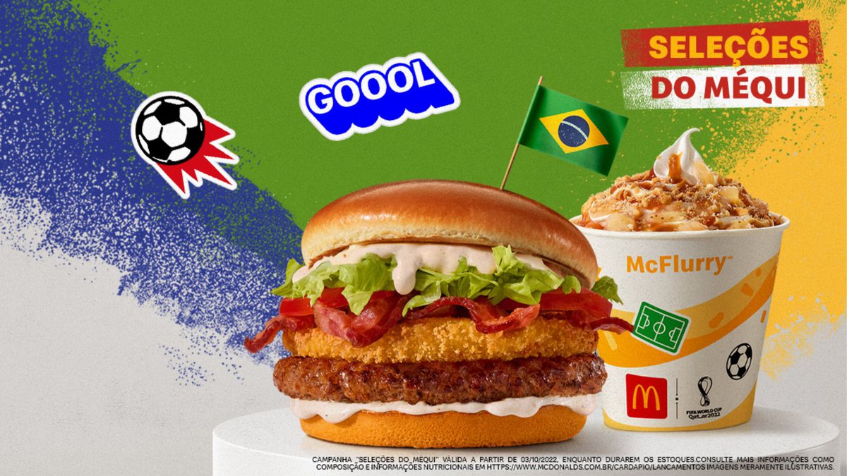Sanduíche McBrasil e McFlurry Brasil - Divulgação/MacDonalds