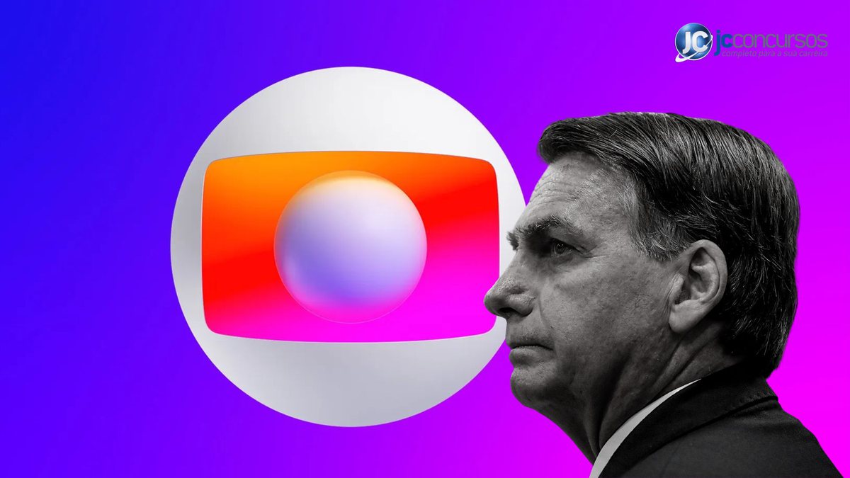 Bolsonaro segurou a renovação da concessão da TV Globo por dois meses - Divulgação/JC Concursos