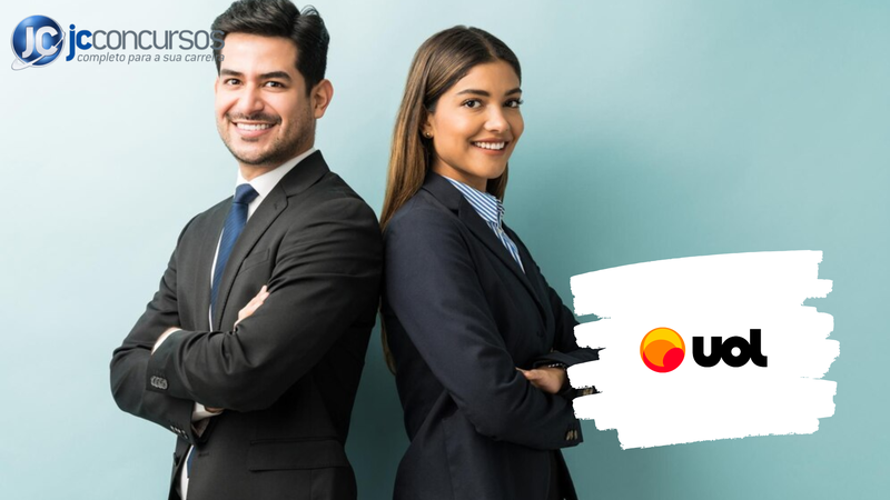 Estagiários UOL em ambiente de trabalho - Programa 2025" - Freepik