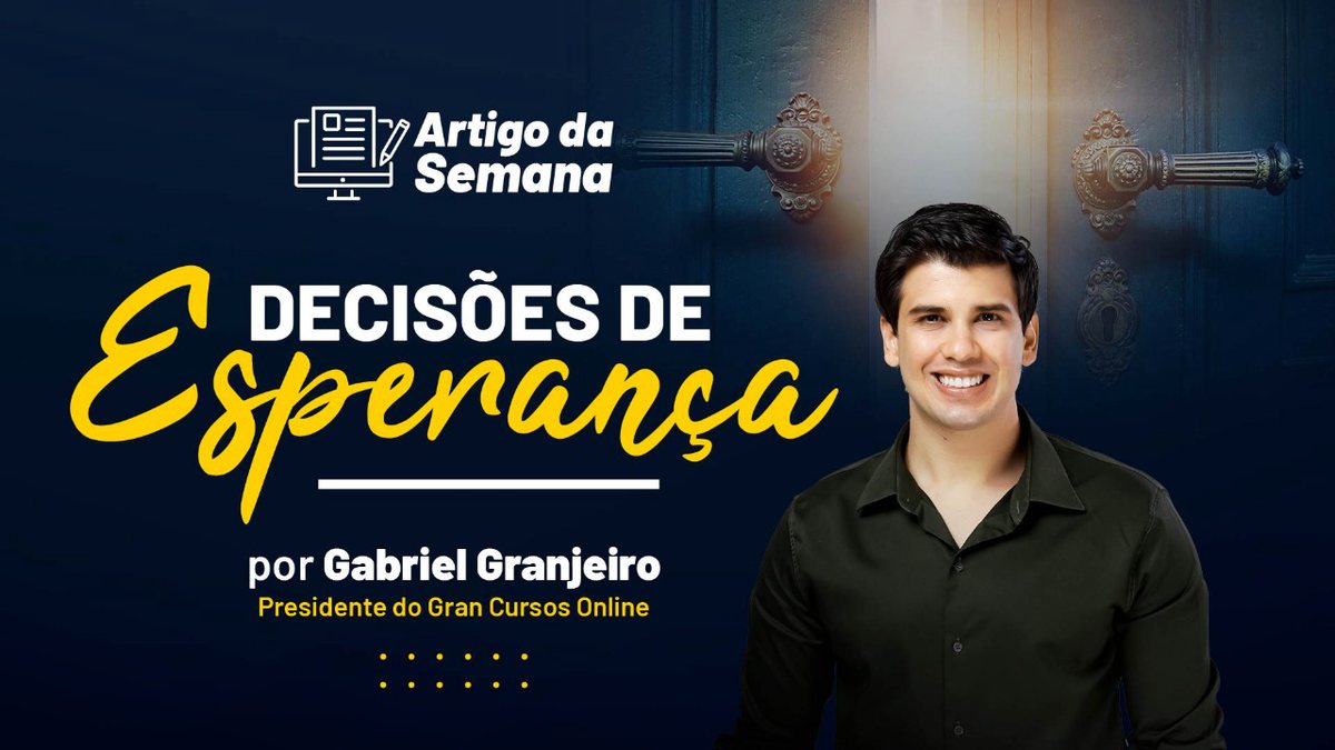 Gabriel Granjeiro: "Decisões de esperança"