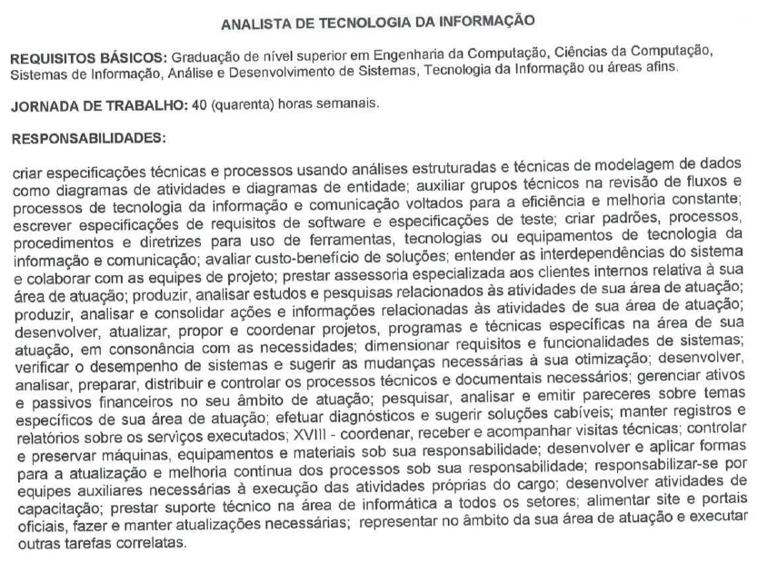 atribuições