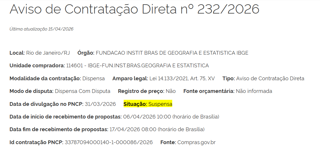 Suspensa escolha da banca 