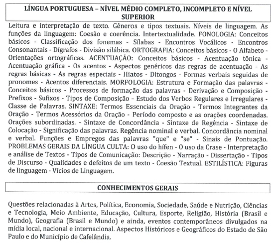 conteúdo programático