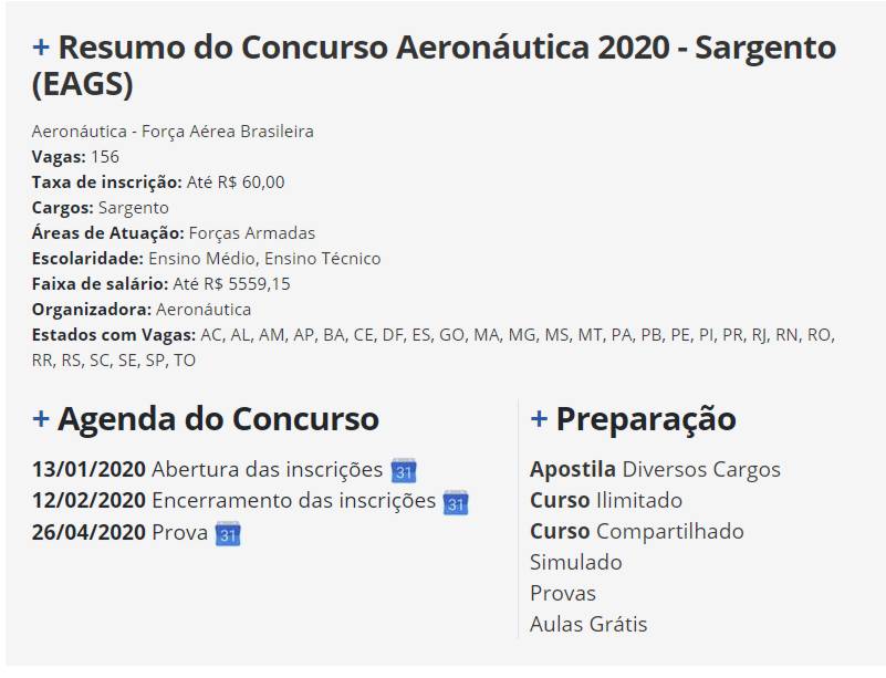 Bloco Resumo do Concurso