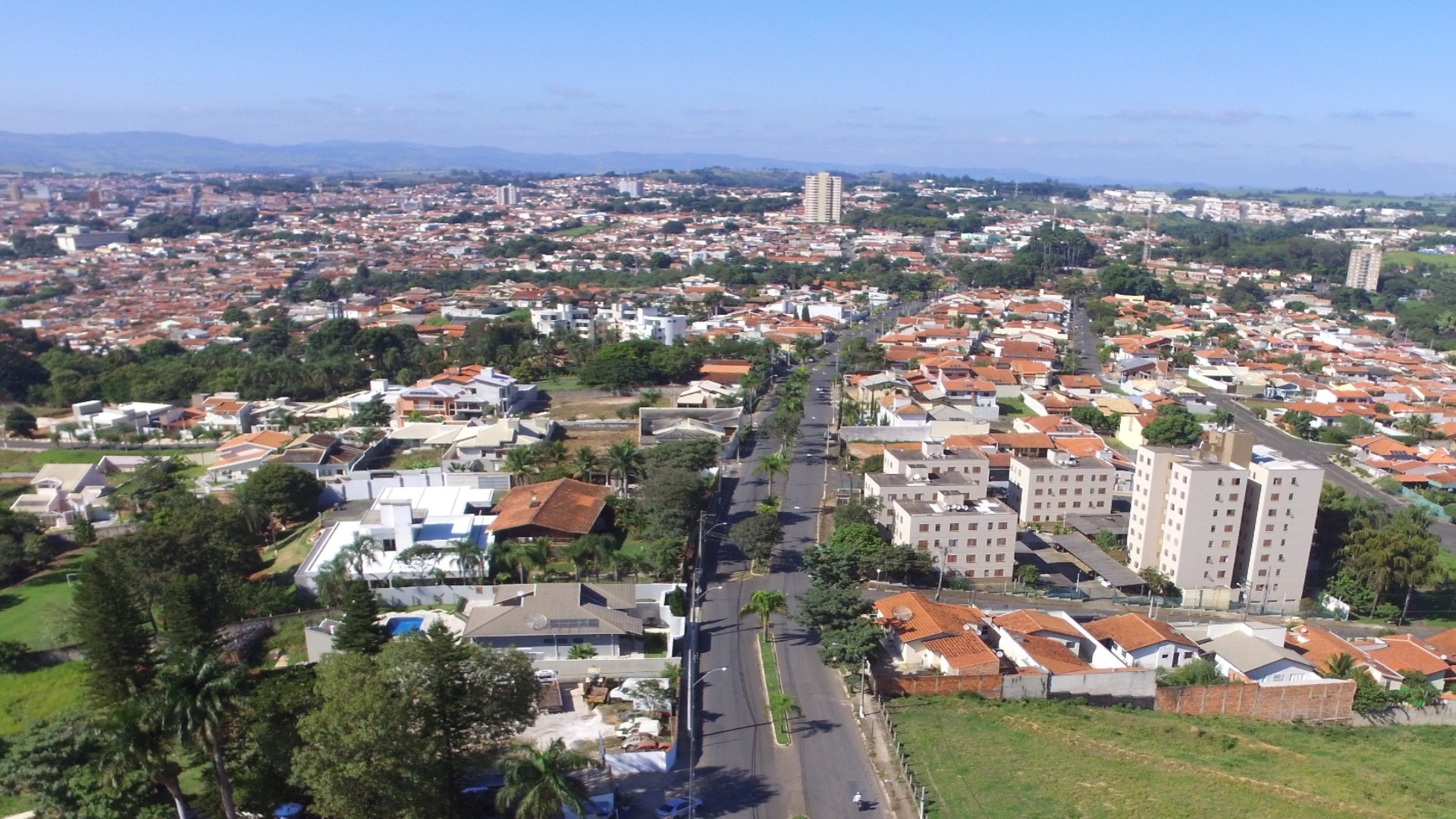 Área total do município de Itapira-SP mostrando o Ribeirão da