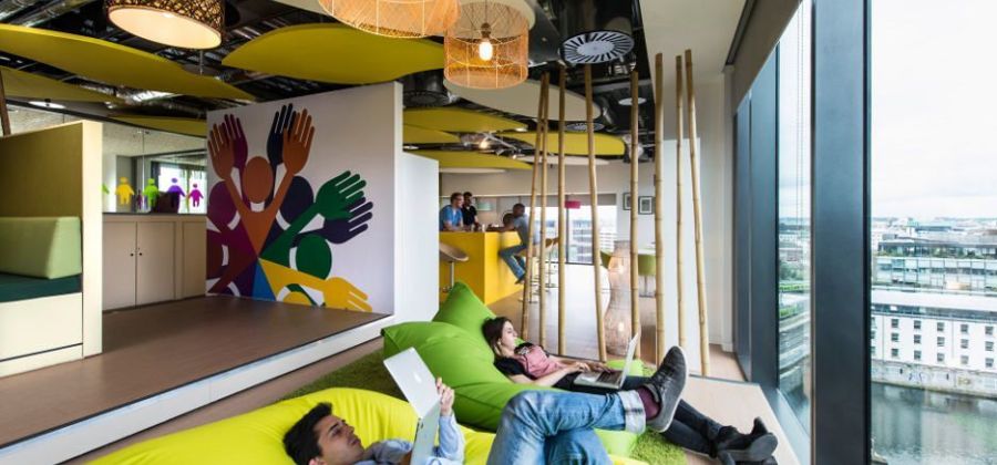 Lounge na sede do Google Brasil